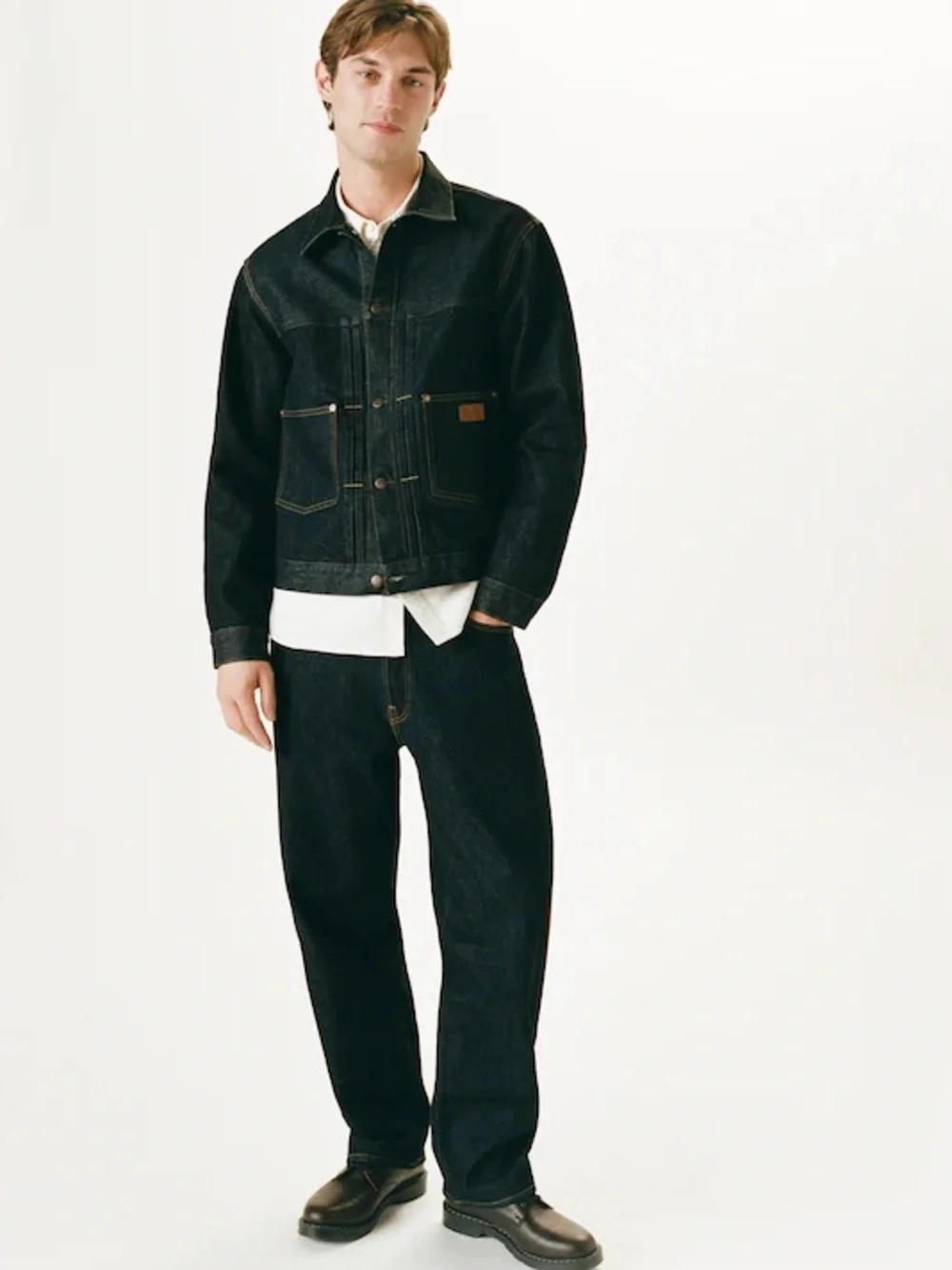 Madewell The 1991 Loose Straight Jean in Rinse Wash-Rigid Size 35 $148 NY888